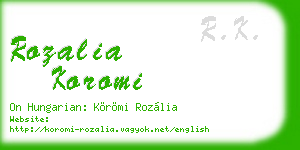 rozalia koromi business card